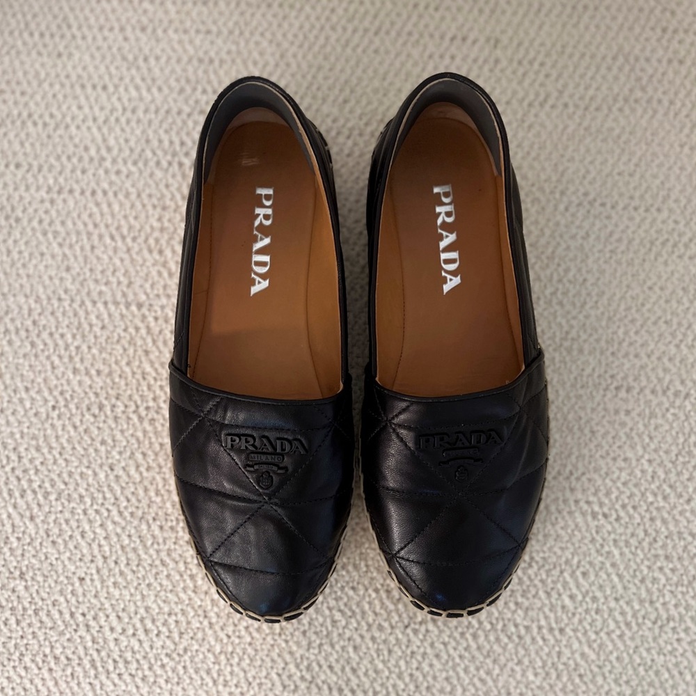 PRADA leather espadrilles 35